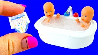 31 DIY Barbie, Baby Hacks and Crafts | Miniature Baby Bath Tub, Bags, Bottles, and more!