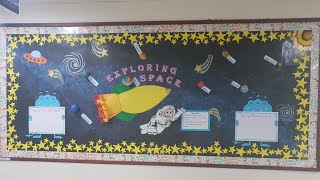 Space themed bulletin board