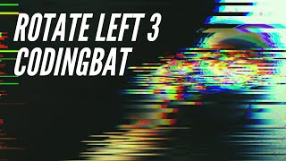 CodingBat Array-1: rotateLeft3