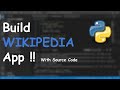 Create Wikipedia App Using Python |   python wikipedia |  wikipedia python | wikipedia python module