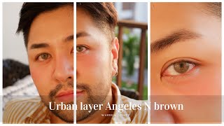 Warren comfy : Review #คอนแทคเลนส์ Urban layer Angeles N brown