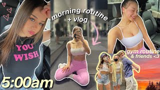 5 AM MORNING ROUTINE | my gym routine, spending time with friends, & shopping for nyc!