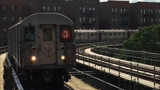 IRT Livonia Ave Line: Manhattan and New Lots Avenue bound (3) Trains @ Saratoga Avenue (R62, R62A)