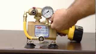 Drill Powered Hydrostatic Test Pump Demo - Reed Manufacturing