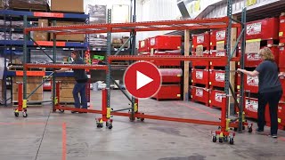 How to Move Pallet Racking | Gondola Train Pallet Rack Mover Instructions
