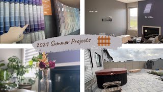 2021 Summer Projects 🏠｜终于把家刷成喜欢的颜色啦💜｜车库update｜Proslat｜后院Backyard｜Fence终于做好了✔️