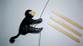 Monkey Climb Toys of Popsicle Sticks