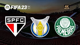 São Paulo x Palmeiras | FIFA 23 Gameplay | Brasileirão 2023 [4K 60FPS]