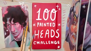 Starting the 100 HEADS Challenge * paint edition * oil and gouache
