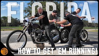 How To Start A Motorcycle! | Riding a 66 Bonneville in Florida!