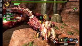 MH4G - G★1 - リオレイア亜種2頭 Double Pink Rathian {10/16/2014}