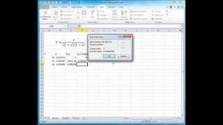 CHE2162: Excel Tutorial - Goal Seek