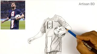 Drawing of Messi, Easy Pencil Sketches