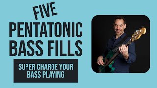 Five Pentatonic Fills For Bass Guitar (No.99)