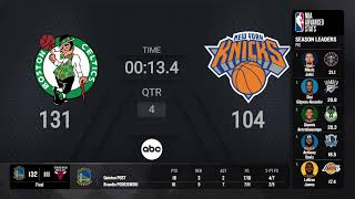 Boston Celtics @ New York Knicks | ABC Live Scoreboard