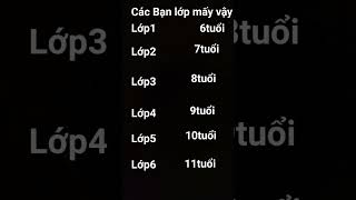 các bạn lớp mấy vậy