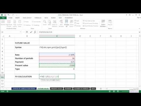 Microsoft Excel Tutorial – Using Excel’s ‘Future Value’ function (=FV)