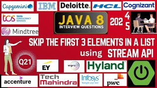 Java 8 Stream API Interview Questions: Skip Elements in Java List with Stream API Java 8