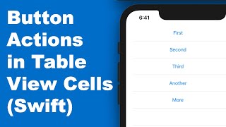 Button & Actions in TableView Cells in Swift 5 (Xcode 12 - 2023)