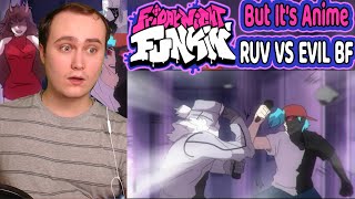 Friday Night Funkin' But It's Anime RUV VS EVIL BF │ FNF ANIMATION | Reaction | EPIC!