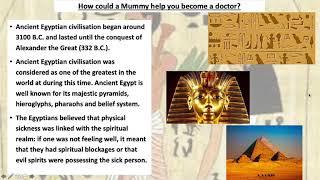 History - Year 7 -  Egyptian medicine