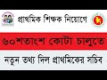 প্রাথমিক শিক্ষক নিয়োগে ৬০% কোটা চালুতে নতুন তথ্য : প্রাইমারি সচিব | Dpe and primary kota news