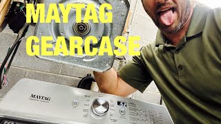 How to fix a Maytag commercial washer that is noisy in spin cycle | another gearcase swap w11393685