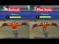 Talonflame Default VS Pilot Style Holowear comparison - Pokémon Unite