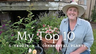 My top 10 performing plants this season. 5 vegetable & 5 ornamental plants