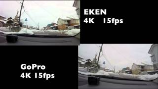 EKEN H3 Action camera TEST with GoPro (1080p 4K 720p)