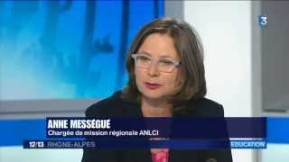 Anne Mességué, invitée du 12/13 Rhône-Alpes (8/9/15)
