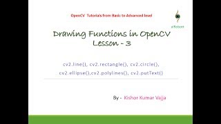 OpenCV Tutorials - Drawing Geometric Shapes with examples and code