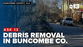Ask 13: Will Buncombe County remove large, Helene-related debris from private property?