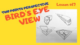 HOW TO DRAW A TWO POINTS PERSPECTIVE I BIRD'S EYE VIEW I LESSON 17