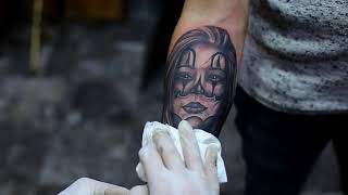 Sanjin Tattoo - Portrait of a woman black and grey (September ‎30th ‎2020.)