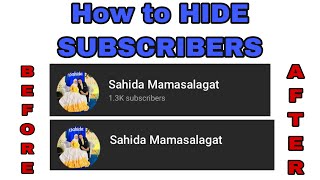 How to hide Subscriber Count?