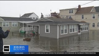"They're under water"; Storm causes devastating floods at Hampton Beach in N.H.