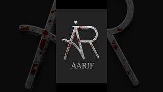 AARIF NAME LOGO ❤️💯🔥 #lettering #logo #short #wordart #aarif