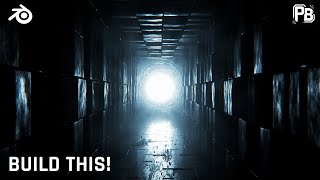 Build a Surreal Sci‑Fi Corridor in Blender (Minimal Modeling, Maximum Mood)