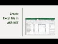 Create Excel file in ASP.NET