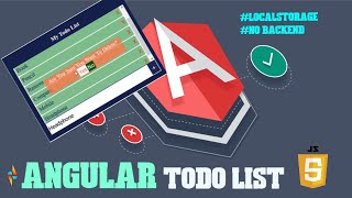 Todo List application in Angular Javascript | Html, css, Javascript, Typescript