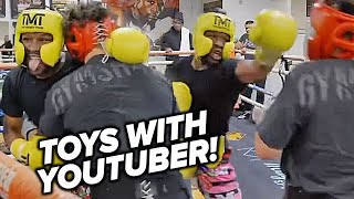 WATCH FLOYD MAYWEATHER EMBARRASS YOUTUBER JARVIS FOR TRYING TO SPAR WITH HIM! TEACHES HIM LESSON!