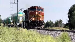 BNSF #5242 Lead’s \u0026 NB J-WICINB9-19A With Three Boeing Plane Train 8/23/23.