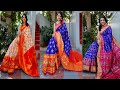 #uppadapattusarees  chanderi saft silk ikkathu pochampally sarees | jai Sri Krishna handlooms