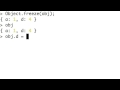 JavaScript Objects - Freezing