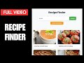 Build a Recipe Finder App with HTML, CSS & JavaScript – From Scratch!