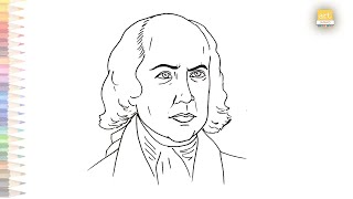 James Madison drawings video | USA Presidents drawing | How to draw James Madison step by step