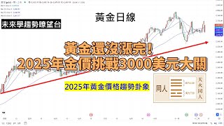 黃金還沒漲完！2025年金價挑戰3000美元大關/未來學另類觀點/投資未來學