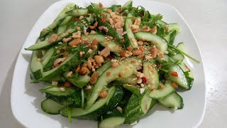 Cách làm nộm dưa leo giòn ngon không da nước