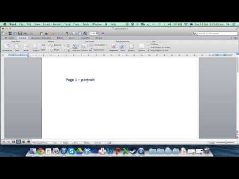 Portrait and landscape in the same document Microsoft Word 2011 for Mac Portrait and landscape in the same document Microsoft Word 2011 for Mac